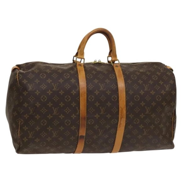 LOUIS VUITTON Monogram Keepall 55 Boston Bag M41424 LV Auth 122070 - Picture 1 of 16
